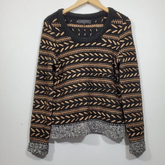 Rag & Bone Lisbeth Oversized Lamb's Wool Blend Knit Sweater - Picture 2 of 9